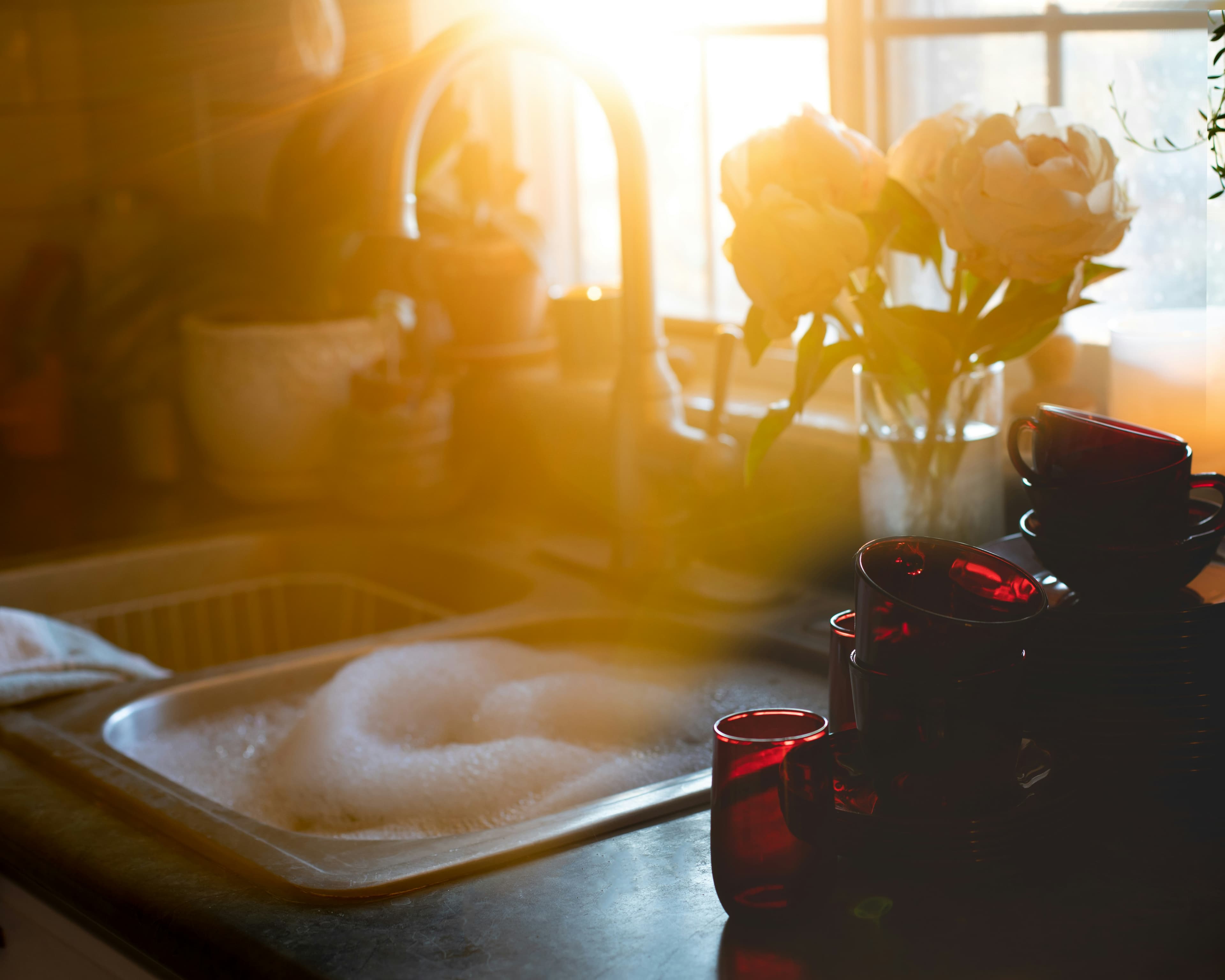 Bright kitchen morning light — daily supplements